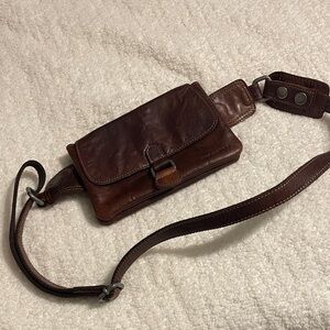 Brown Leather belt purse